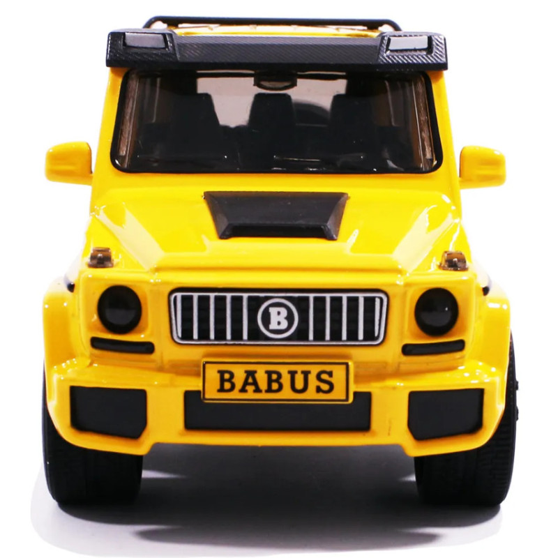 Машинка металева дитяча Mercedes Brabus G 63 мерседес, жовтий, Автоексперт, 1:24, світло, інерція, відчиняються двері 18*8.5*8см (El-1208)