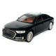 Машинка металева Audi A8 Ауді чорна 1:24 звук світло інерція відкр двері багажник капот гумові колеса 20,5*8*7см (AP-2065)