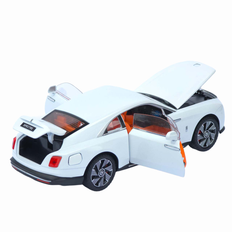Машинка металева Rolls-Royce Spectre білий 1:24 світло звук відкр двері капот багажник (1416-28)