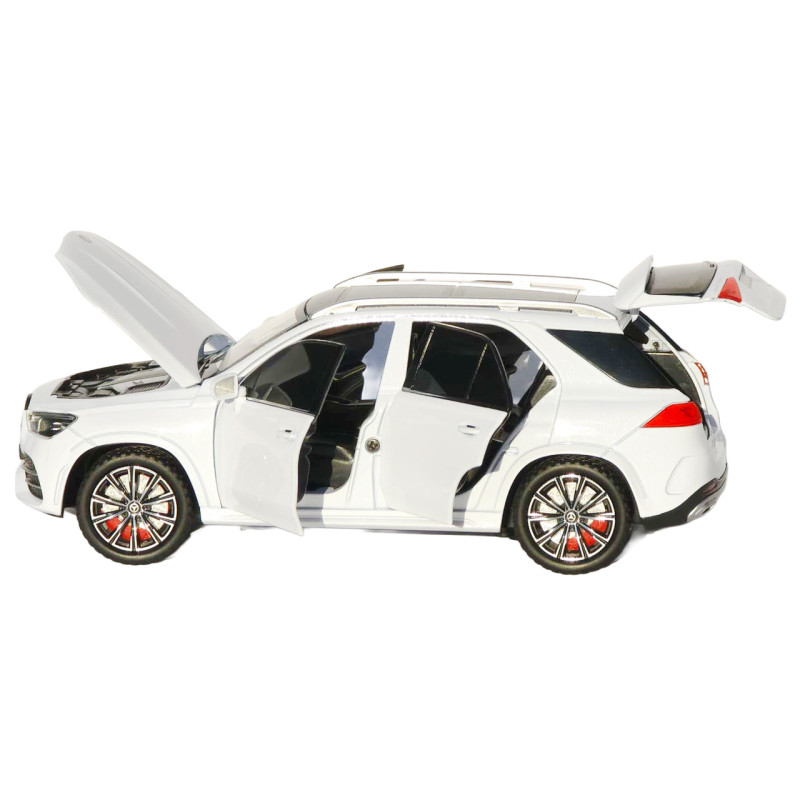 Машинка метал Mercedes-Benz GLE-Class АвтоЕксперт біла 1:24 відкр двері капот багажник (1841-12)