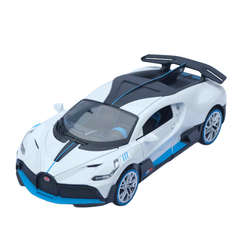 Машинка метал Bugatti Divo АвтоСвіт біла 1:22 світло звук інерція 20*10*5,5 см (AP-1978)