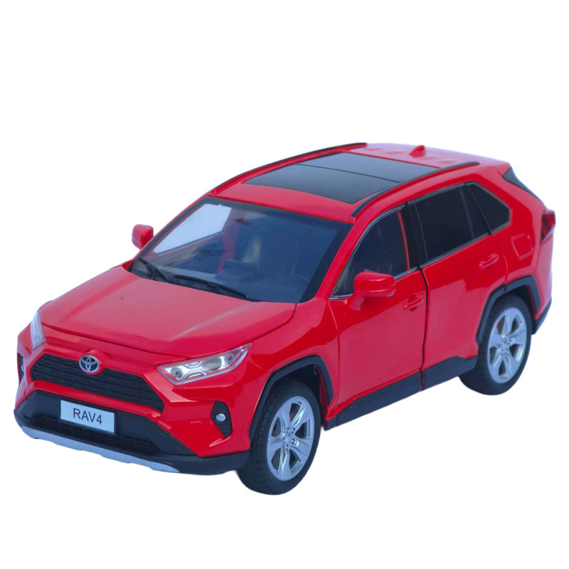 Машинка метал Toyota RAV4 АвтоСвіт червона 1:24 світло звук інерція 20*9,5*7,5 см (АР-2008)