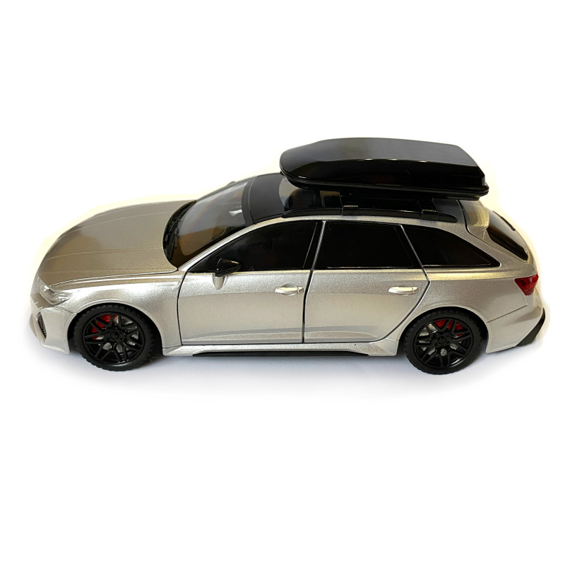 Машинка металева Audi RS6 ауді срібна 1:24 світло інерція відкриваються двері багажник капот багажник резина колеса 21*8*8см (AP-2070)