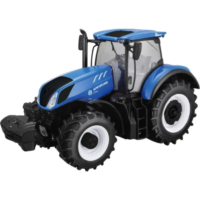 Спецтехника трактор New Holland T7.315 HD Bburago, 1:32, с прицепом, синий (18-44067)