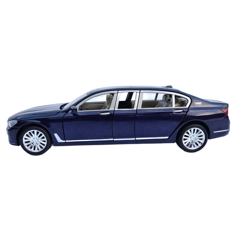 Машинка метал BMW 7 G11 БМВ лімузин синій 1:24 звук світло 20*5,5*6см (RS-61337)