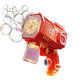 Пістолет з мильними бульбашками червоний автоматичний з акумулятором і пляшечкою з мильним розчином (66-56)