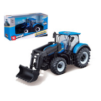 Спецтехника трактор New Holland T7.315 Bburago, 1:32, с погрузчиком, синий (18-31632)