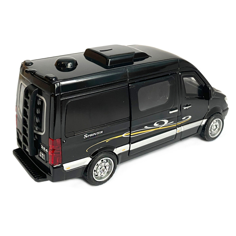 Іграшкова машинка металева Mercedes-Bens Sprinter CM335, мінівен (Мерседес-Бенц спрінтер CM335) «АвтоЕксперт», чорний, батар., світло, звук, відкр.двері, інерція, від 3 р., 15*5*7 (ТК-1788/31049)