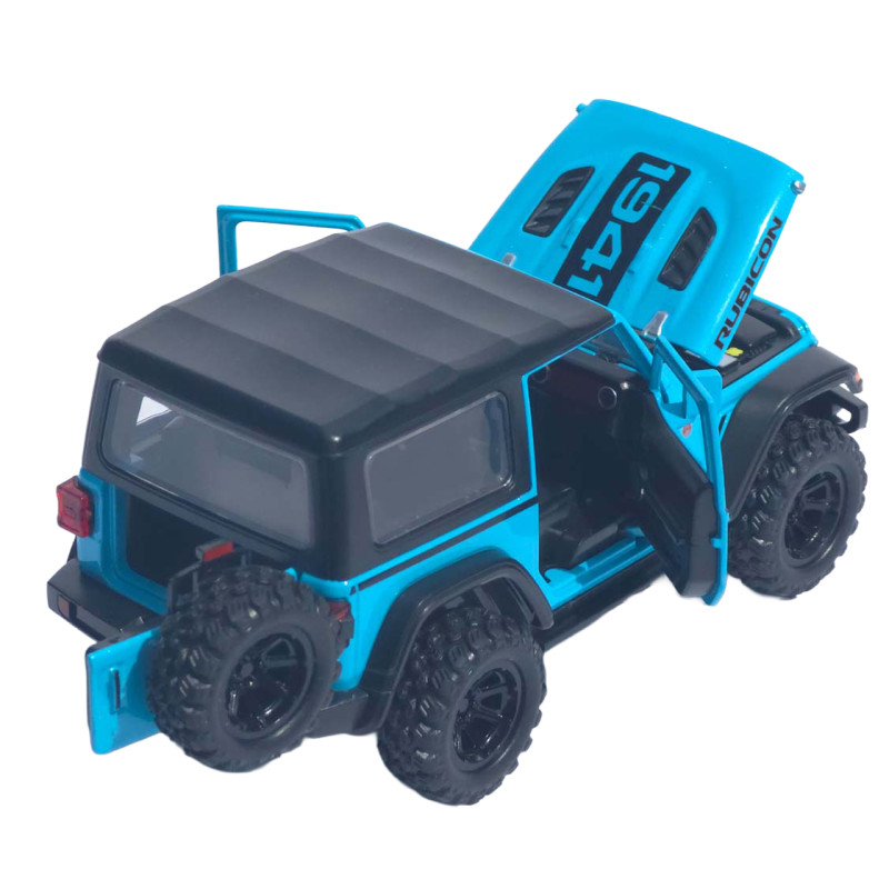 Машинка метал Jeep Wrangler Rubicon АвтоЕксперт блакитна 1:32 світло звук інерція 14*6*6 см (LF-05124)