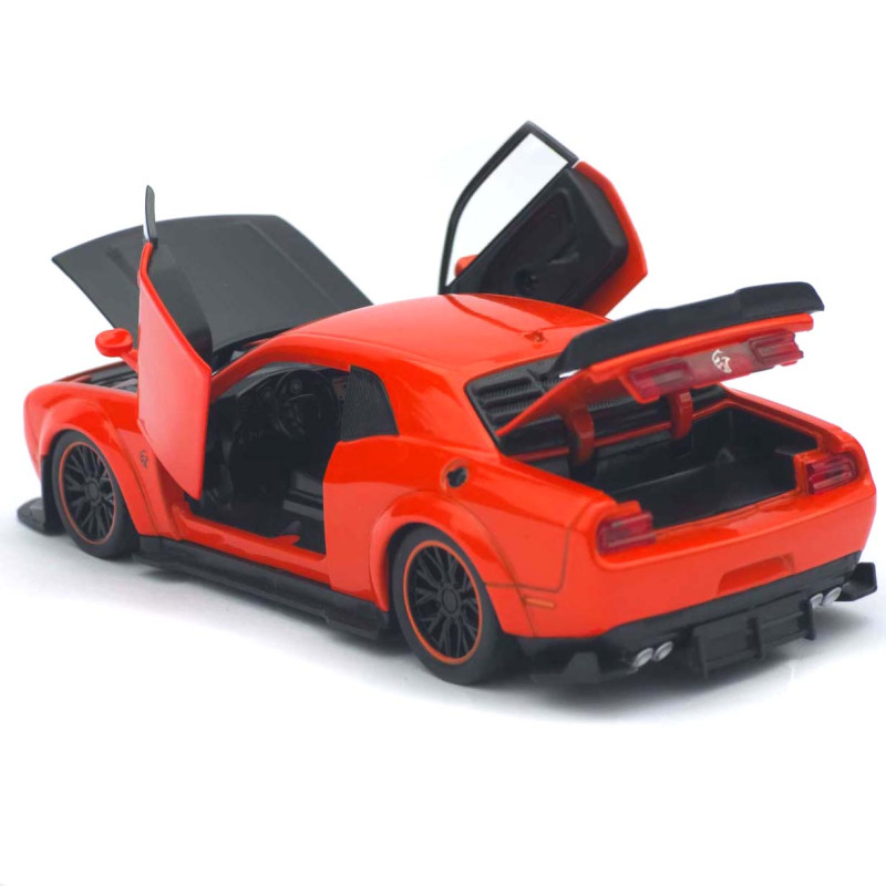 Машинка метал Dodge Challenger SRT Hellcat Redeye червона 1:32 світло звук інерція 15*6,5*4 см (TK-12200)