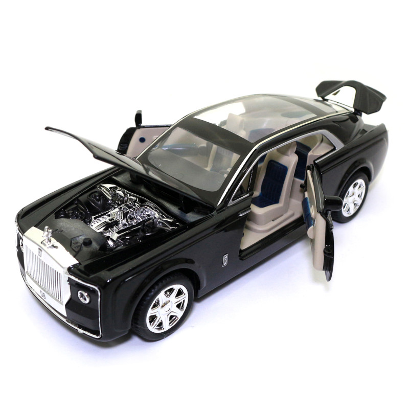 Машинка ігрова Rolls-Royce «АвтоЕксперт» Роллс-Ройс метал чорне світло звук 21*6*7 см (EL-8737)