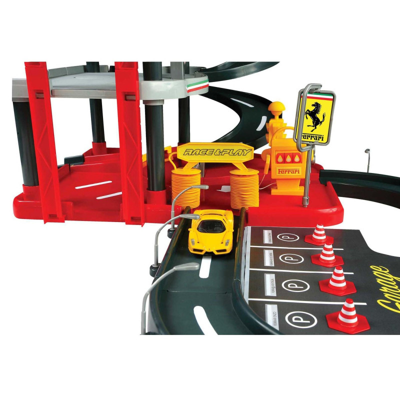 Игровой набор гараж Ferrari 3 Уровня  Bburago (1:43), паркинг, 2 машинки ферари, 85х69х43 см (18-31204)