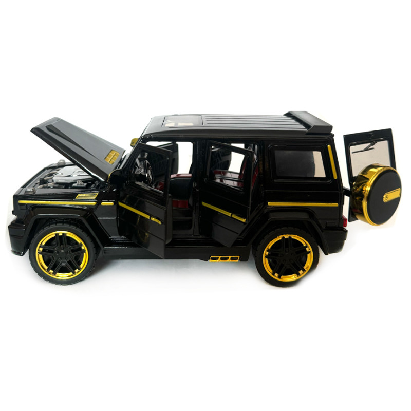 Машинка металева Mercedes-Benz G65 AMG Гелендваген Мерседес чорний 1:24 світло, інерція, відкриваються двері, багажник, капот, 21*8*9,5см (AP- 1708)