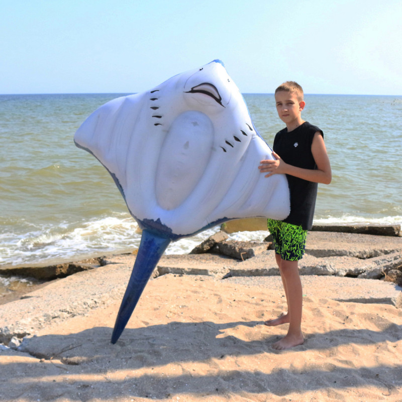 Дитячий надувний матрац пліт Intex 57550 «Скат» (188х145 см) Stingray Ride-On