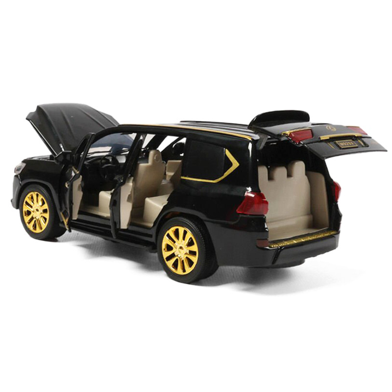 Машинка метал Lexus LX Лексус чорний 1:24 звук свіло 20*8*7,5см (RS-07596)