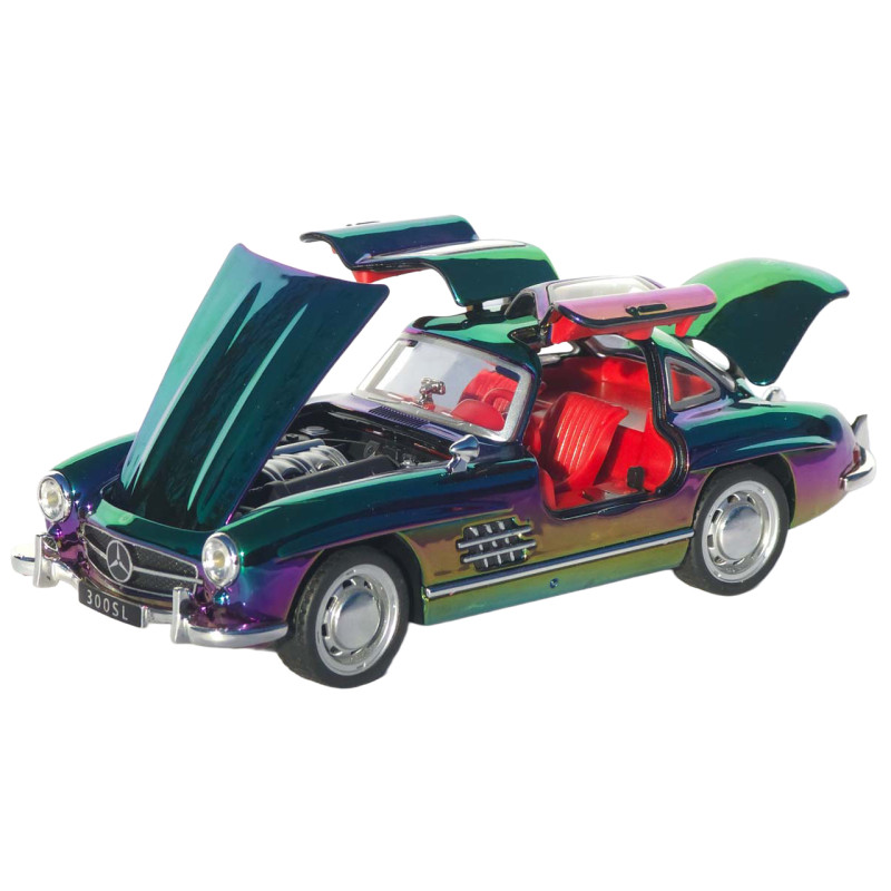 Машинка металева Mercedes-Benz 300 SL (W198) хамелеон 1:32 світло звук інерція 15,5*5,5*4,5 см (TK-53611)