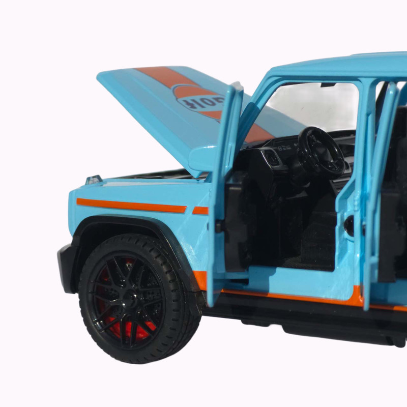 Машинка метал Mercedes-Benz G-Class (Гелендваген) АвтоЕксперт блакитна 1:32 звук світло (LF-80110)