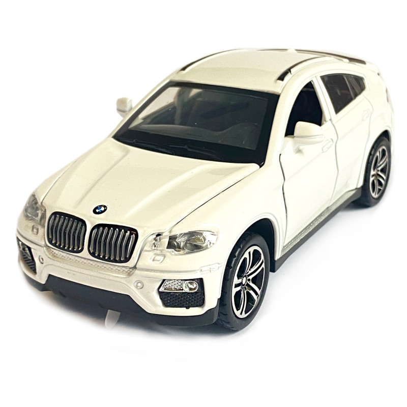 Іграшкова машинка металева BMW X6 АвтоЕксперт БМВ Х6 джип, білий, звук, світло, інерція, відкр. двері, капот, багажник, 15*6*5 см (LF-73744)