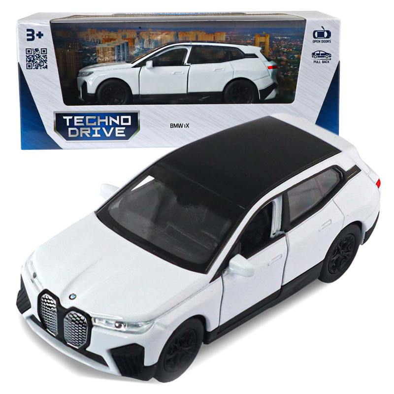 Машинка метал BMW iX БМВ 1:43 білий відкр двері інерція 6*12*4см (250380W)