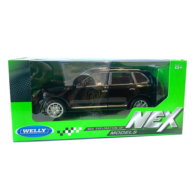 Іграшкова машинка металева WELLY 1:24 PORSCHE CAYENNE TURBO, чорний, 20*8*7 см (22431W)