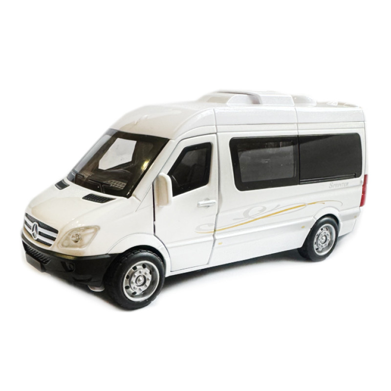 Машинка металева Mercedes-Bens Sprinter CM335 мінівен 1:32 Мерседес-Бенц спрінтер біла світло звук відкр всі двері інерція 15*5*7 (ТК-1788/31049)