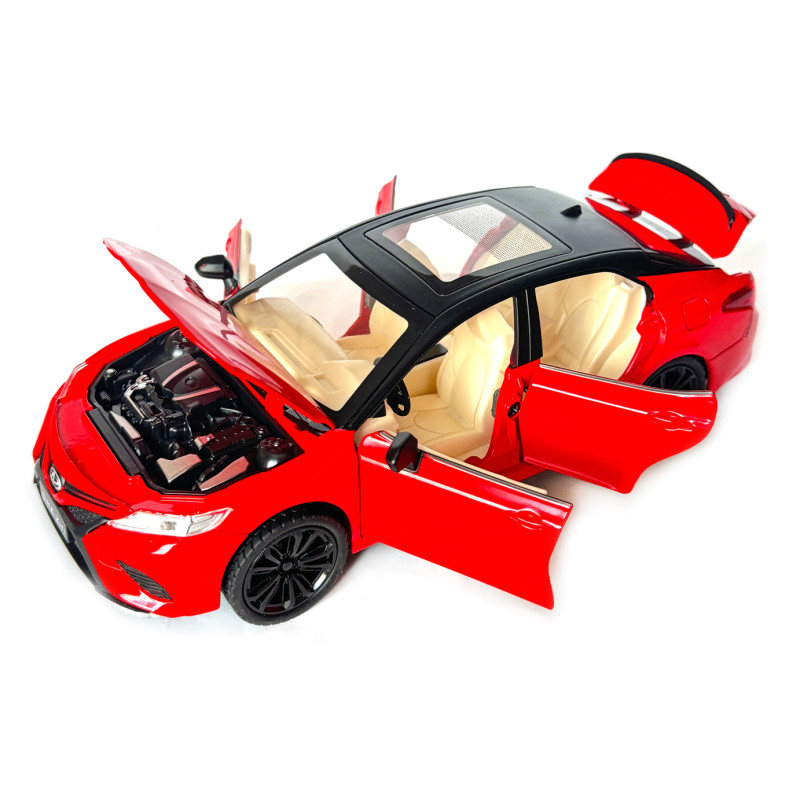 Машинка металева Toyota Camry Sport 2018 Тойота Камрі 1:24 червона світло звук відкриваються двері баг капот резинові колеса 19,5*9*5,5 см (AP-1835)