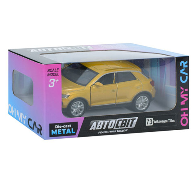 Машина метал Volkswagen T-Roc 2018 золотиста 1:37 інерція 11,5*5,5*4,5 см (AS-3115)