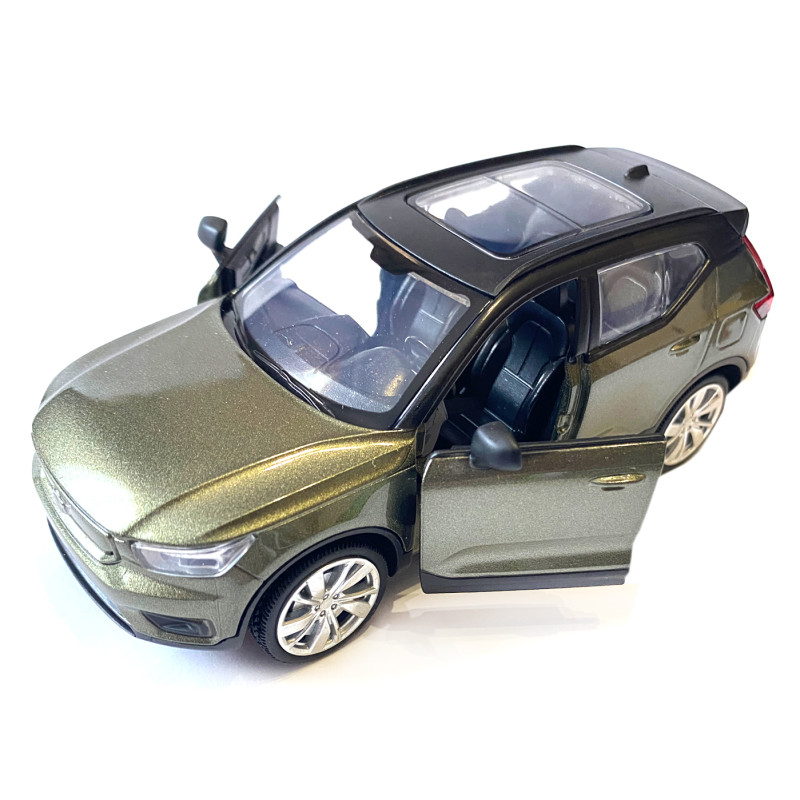Машина металева Автопром 1:32 Volvo XC40 Recharge, зелена, бат., світло, звук, відкр.двері, 14*5,5*4 см (68411)