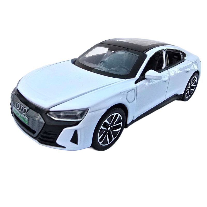Машинка метал Audi e-tron GT Ауді біла 1:32 світло звук 15*7*5см (86544)