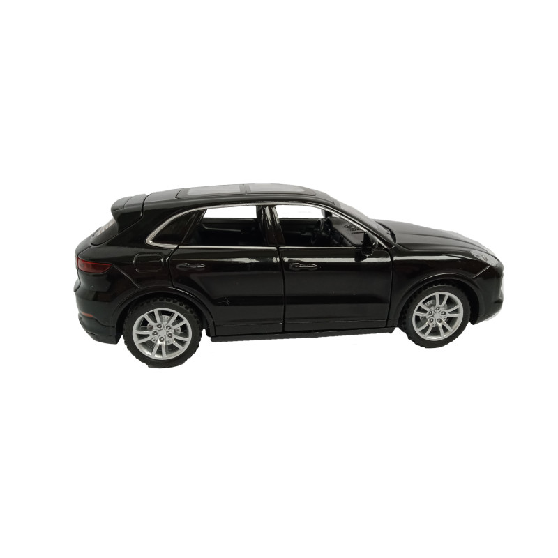 Машинка игровая Porsche Cayenne «АвтоЕксперт» Порше каен, металл, черная, подсветка фар, звук, инерция, открываются двери, капот, 15*6*4, 24705
