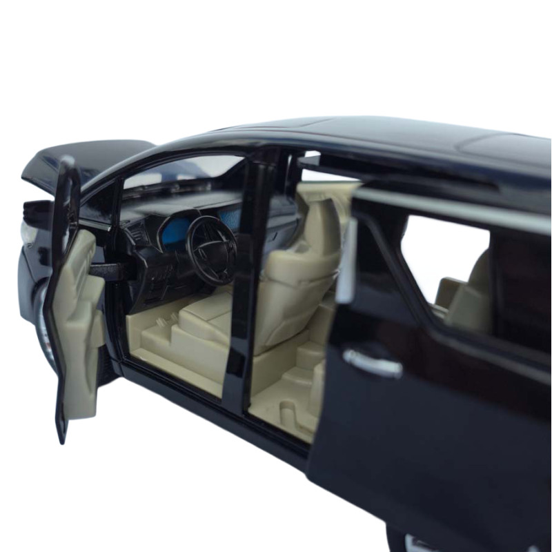 Машинка металева Toyota Alphard чорна 1:24 звук світло інерція відкр двері баг капот 19*7,5*7,5 см (RS-11632)