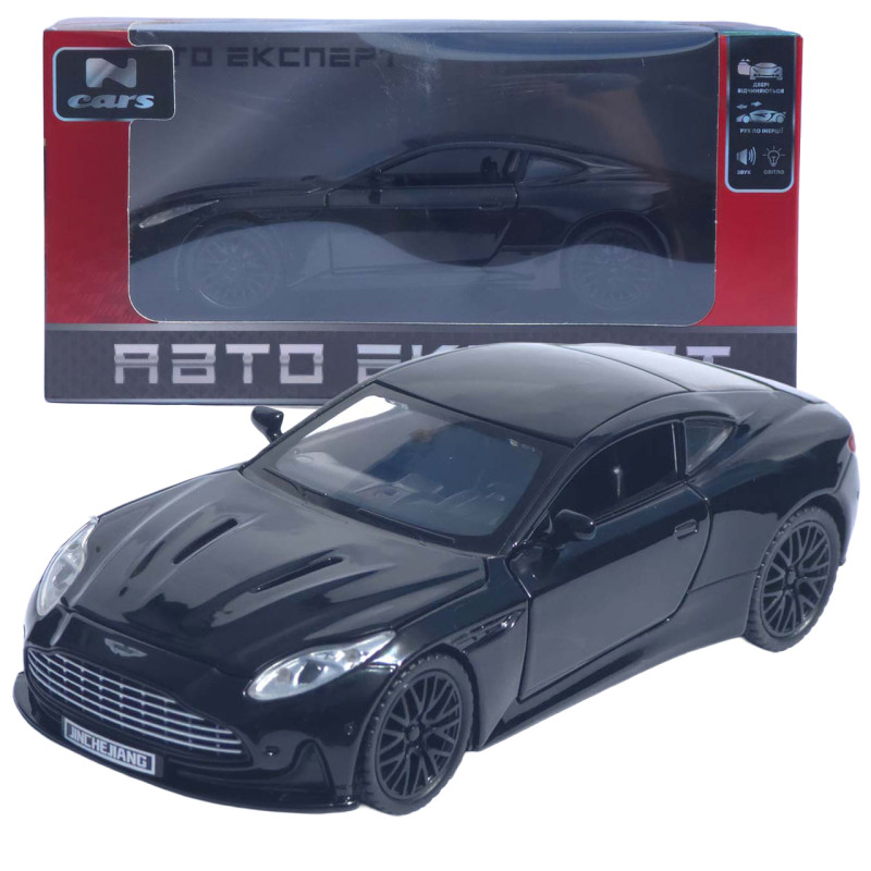 Машинка метал Aston Martin DB11 АвтоЕксперт чорна 1:32 світло звук 15*6*4 см (L-6983-05)
