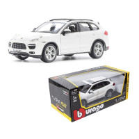 Машинка металлическая Porsche Cayenne Turbo Bburago,  Порше Кайен белый 11*12*24 см (18-21056)