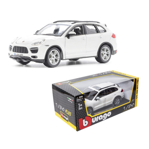 Машинка металлическая Porsche Cayenne Turbo Bburago,  Порше Кайен белый 11*12*24 см (18-21056)
