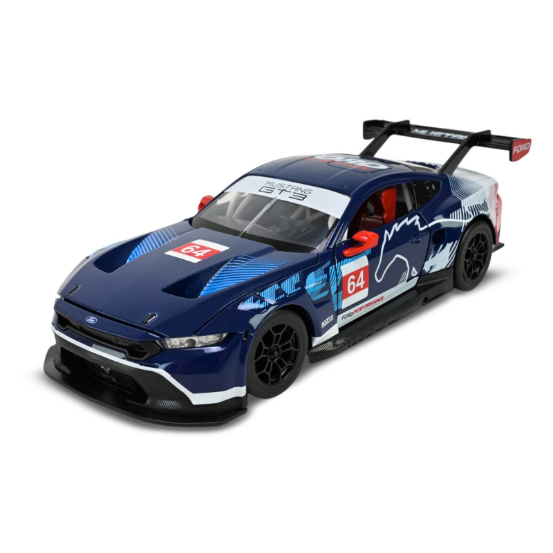 Машинка металева Ford Mustang GT3 синя 1:24 відкриваються двері капот 20,5*8,5*5 см (661293A(B))