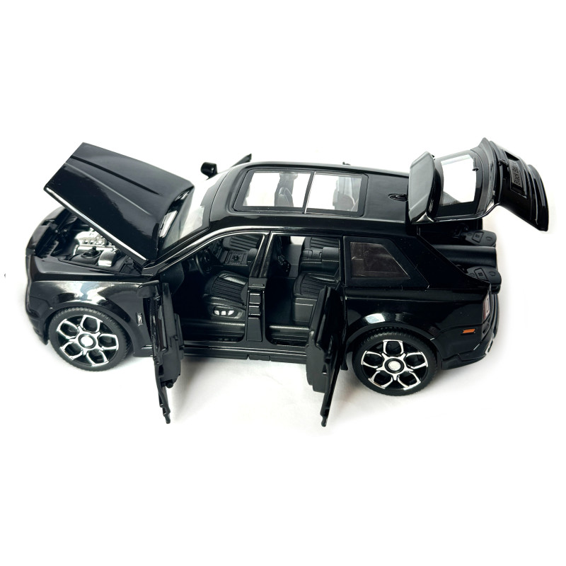Машинка металева Rolls-Royce Ghost BLACK BADGE ролс ройс чорний звук світло інерція відкр двері капот Автосвіт 1:32,15*8*5,5см (AP-2093)