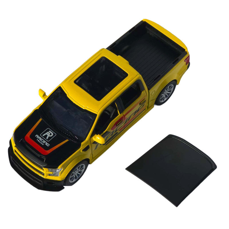 Машинка метал Ford F-150 Raptor жовта 1:22 світло звук інерція відч двері капот багажник (TX33912)