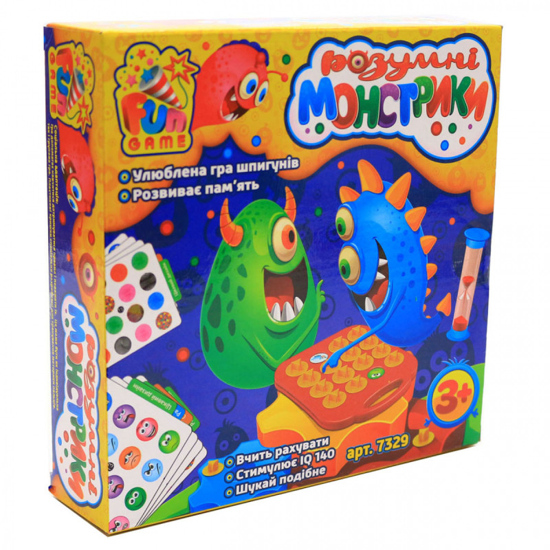 Настільна гра Fun game «Розумні монстрики» 7329