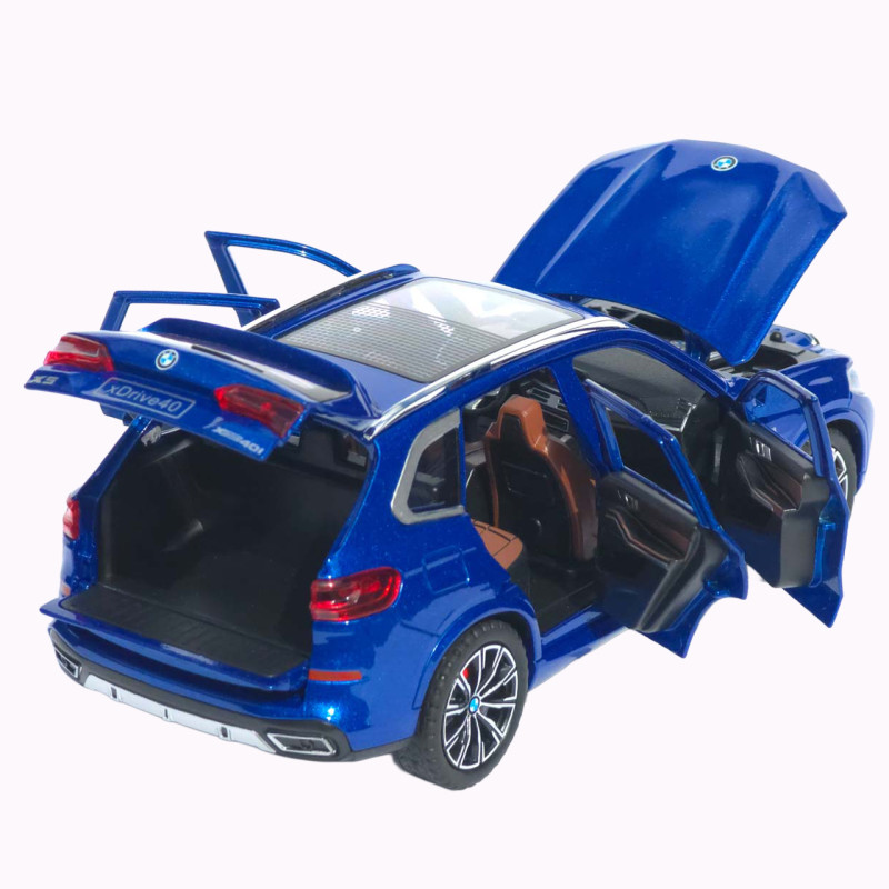 Машинка метал BMW X5 M Sport АвтоСвіт синя 1:24 звук світло інерція 20,5*9,5*7,5 см (AP-2012)
