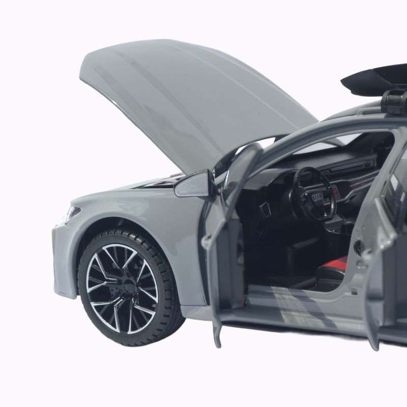 Машинка метал Audi RS6 Avant сіра 1:24 світло звук відкр двері капот багажник (1870-07)