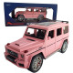 Машинка металева Mercedes-Benz G63 Мерседес Гелендваген, рожевий, Автоексперт, 1:24, світло, інерція, відкриваються двері, багажник, капот, 22*7*9,5см (GT - 08116)