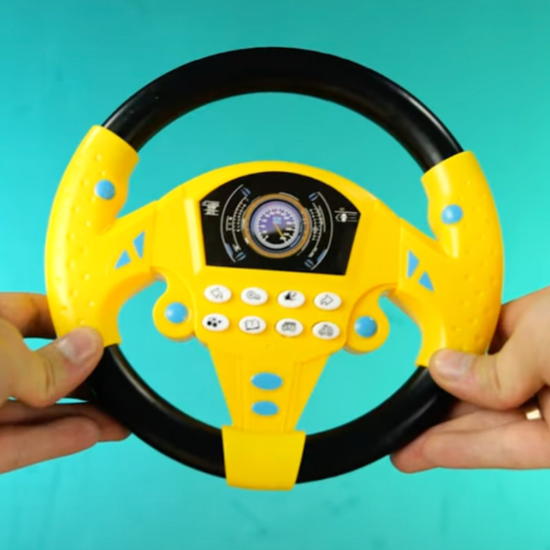 Кермо на присосках Кмітливий шофер WToys укр мова жовте фрази віршик пісня звуки 20*3*20см (71798)