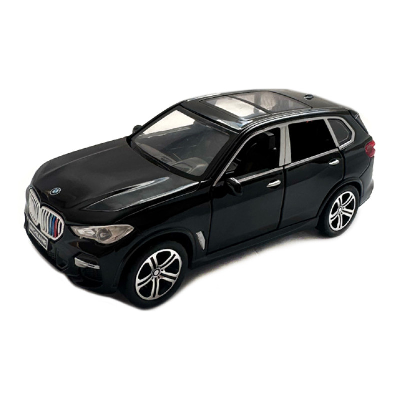 Машинка металева BMW X5 БМВ 1:32 чорна світло звук інерція відкр двері багажник капот 16*7*5,5см (36299)