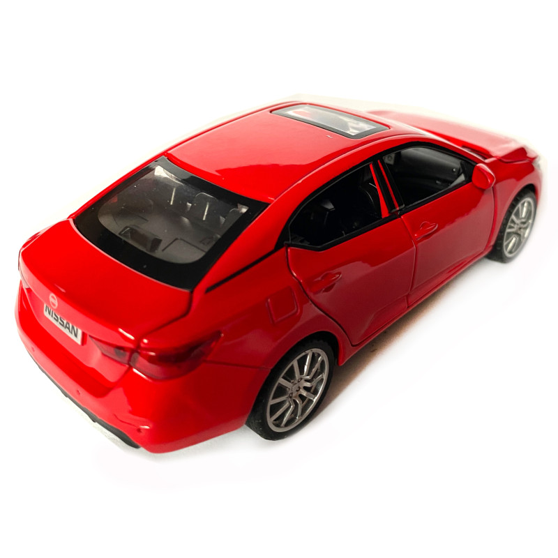 Іграшкова машинка металева Nissan Sylphy, ніссан, червоний, звук, світло, інерція, откр двері, капот, Автоексперт, 1:32,14,5*7*5 см (ТК-10584)