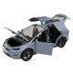 Машинка металева Tesla Model X Electrocar Тесла Модель X Електрокар сіра 1:24 зарядна станція звук світло відч двері капот багажник гум колеса 18*6*8см (AP7712)