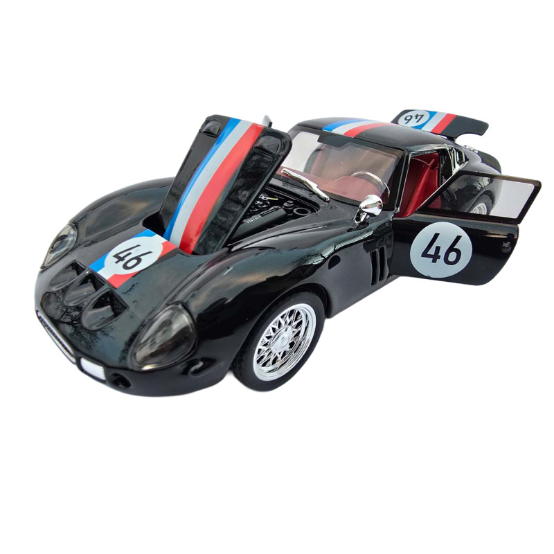 Машинка метал Ferrari 250 GTO Ферарі чорний 1:32 звук світло 14*5,5*3,5см (67007)