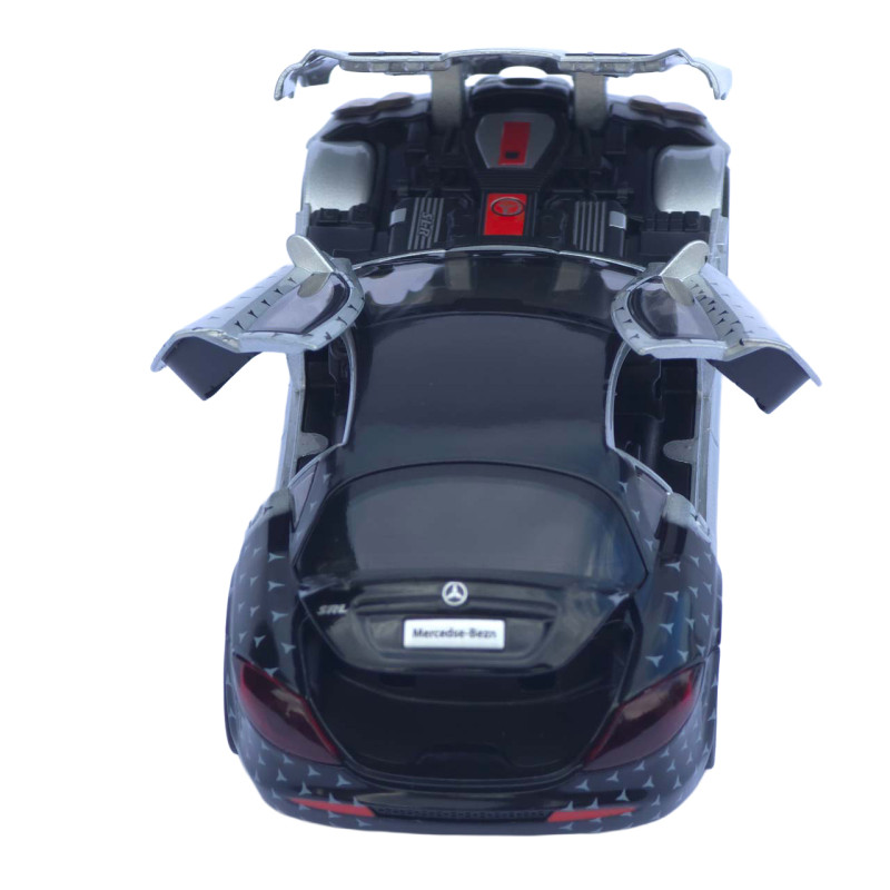 Машинка металл Mercedes-Benz SLR McLaren 722 серебристый 1:32 свет звук открыв двери капот багаж (TK-11073)