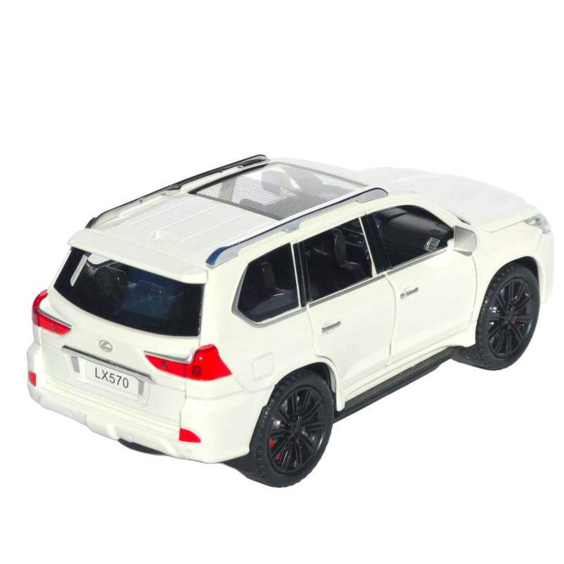 Машинка метал Lexus LX 570 АвтоСвіт біла 1:22 звук світло інерція 21*9*8 см (AP-1982)