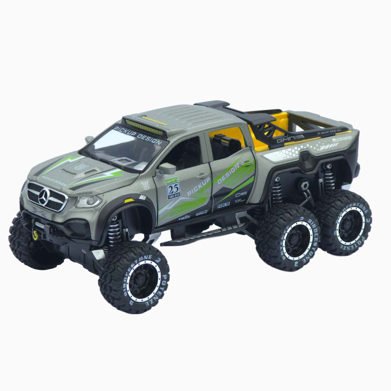 Машинка метал Mercedes-Benz X-Class 6x6 АвтоЕксперт срібляста 1:32 звук світло 20,5*10*8,5 см (ТК-9172)
