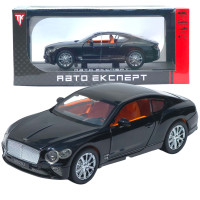 Машинка метал Bentley Continental GT АвтоЕксперт чорна 1:24 звук світло відкр двері капот багажник (RS-93415)